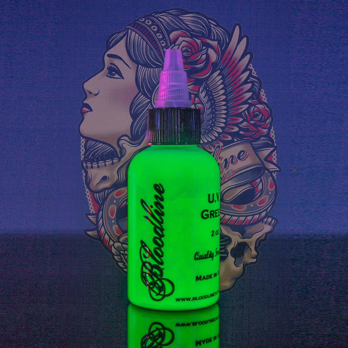 BLOODLINE GREEN UV TATTOO INK TAT Tattoo Supplies
