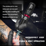 Professional Wireless Tattoo Pen Gun Kit, 2000MAH, Free Shipping Canada & US