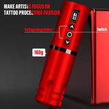 Professional Wireless Tattoo Pen Gun Kit, 2000MAH, Free Shipping Canada & US