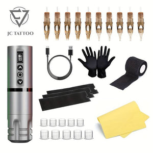 Professional Wireless Tattoo Pen Gun Kit, 2000MAH, Free Shipping Canada & US