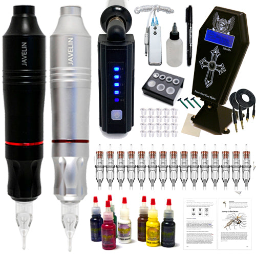 Javelin X Professional Wireless Tattoo Pen Kit - Professional Tattoo kits -  TAT Tattoo Supplies