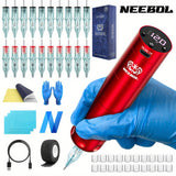 Professional Wireless Tattoo Pen Gun Kit, 2000MAH, Free Shipping Canada & US