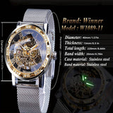 1pc Men's Fashion Rhinestone Mechanical Watch