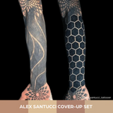 WORLD FAMOUS TATTOO INK 4 BOTTLE ALEX SANTUCCI COVER-UP SET