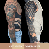 WORLD FAMOUS TATTOO INK 4 BOTTLE ALEX SANTUCCI COVER-UP SET