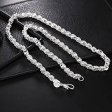 1pc Fashion 925 Sterling Silver Chain, New Men And Women Necklace Gift