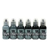 WORLD FAMOUS TATTOO INK A.D. PANCHO PASTEL GREYS SET