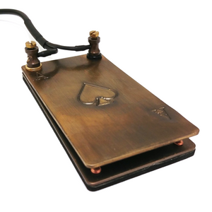 BRASS ACE OF SPADES FOOT PEDAL