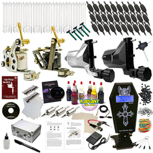 Professional Tattoo Machine Kit Tattoo Rotary Pen Set Tattoo Permanent  Makeup Lcd Power Supply Compatible With Tattoo Artist  Fruugo IN