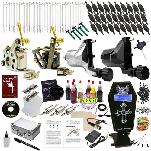 Amazon.com: Hildbrandt Tattoo Kit Professional 4 Machine Set + TKHPRO2 Gun  Needle Power Supply Inks Carrying Case Training (303 PCS) : Beauty &  Personal Care