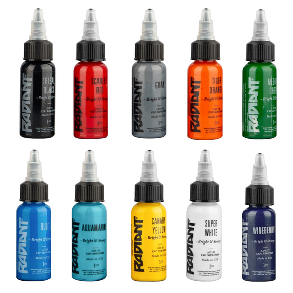BLOODLINE Professional Tattoo Inks Full Set of 50 Bright Colors 1 oz Bottle  USA